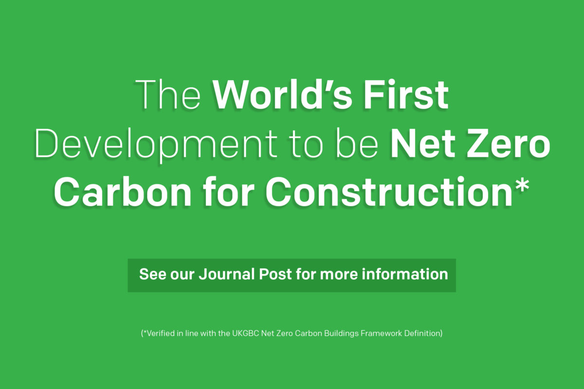 World’s First Net Zero Carbon for Construction verified building